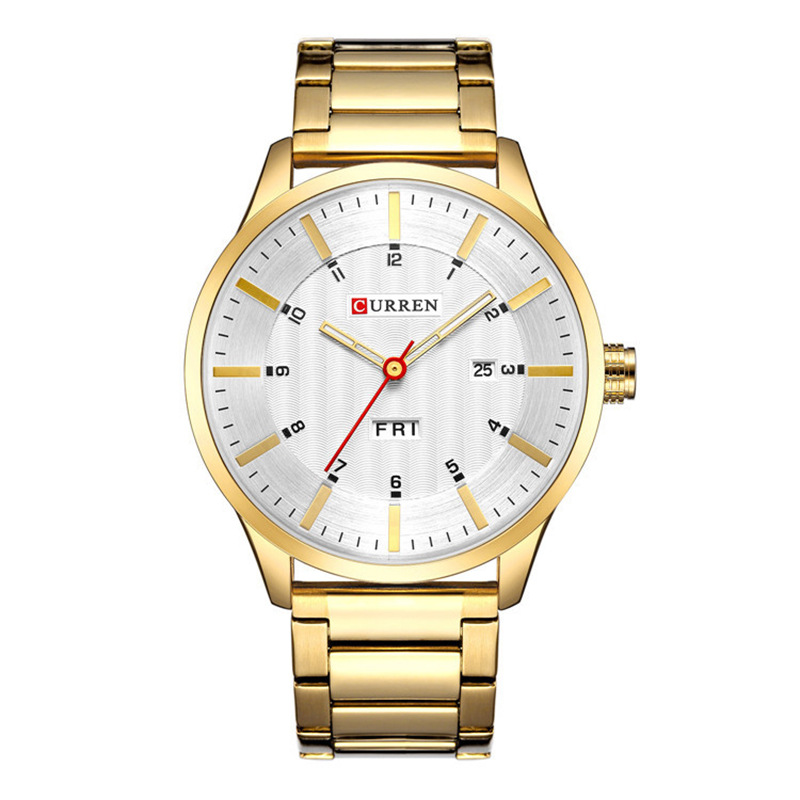 Curren Carian 8316 reloj de hombre correa de acero moda negro reloj de hombre de negocios moda simple de alta gama