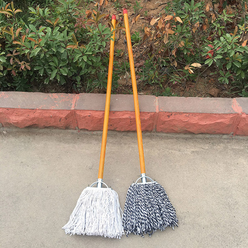 Wholesale Cotton Thread Water Absorbent Mop Squeezable Mop Flat Mop Wide Head Extendable Long Handle Large Floor Mop