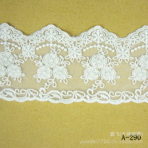 A-290供应电脑绣花出口欧版蕾丝花朵刺绣花边批发淘宝热卖