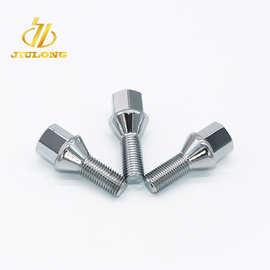 厂家供应外六角锥面螺栓 10.9级镀铬螺杆 17对边
