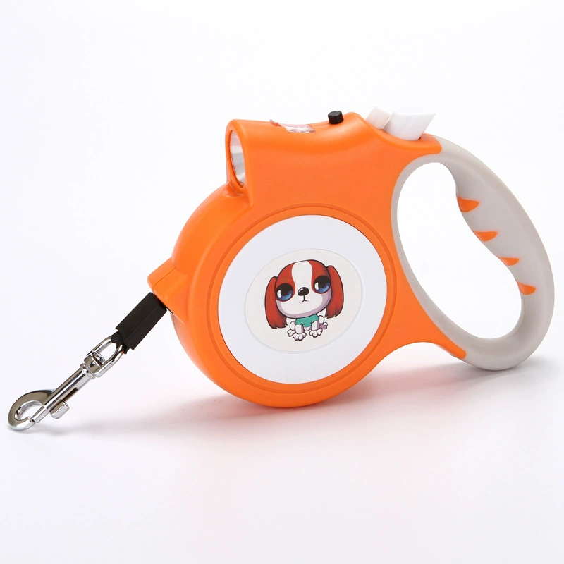 Retractable Pet Leash 5 m, Automatic Telescopic Dog Leash with LED Light, Multi-color