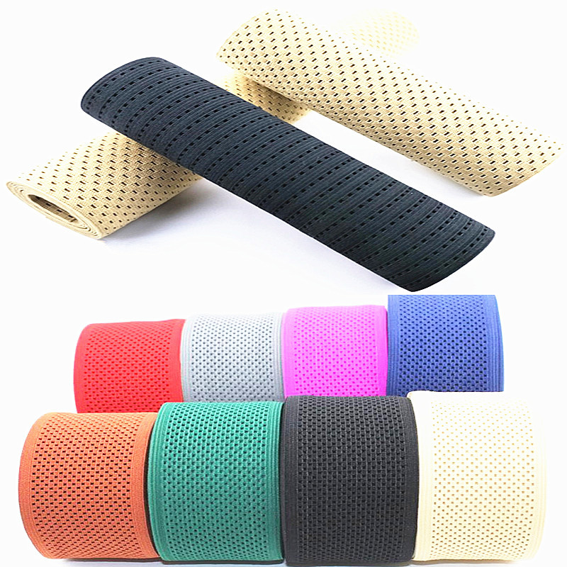 工厂价网眼镂空松紧束腰收腹带宽弹力针织鱼丝松紧带20cm量大价优