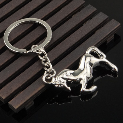 Creative metal pony keychain pendant customized trendy men's car keychain zodiac horse keychain pegasus key