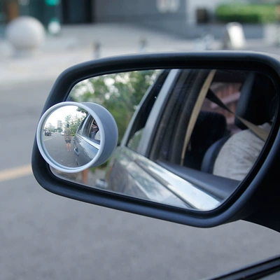 360-degree small round mirror – Large field of view rear view auxiliary mirror