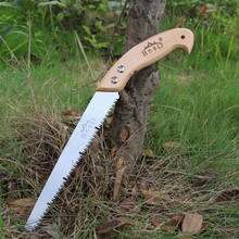 巴帝手板锯 木柄手工锯子 木工锯 园林锯子工具 不折叠锯修枝锯树