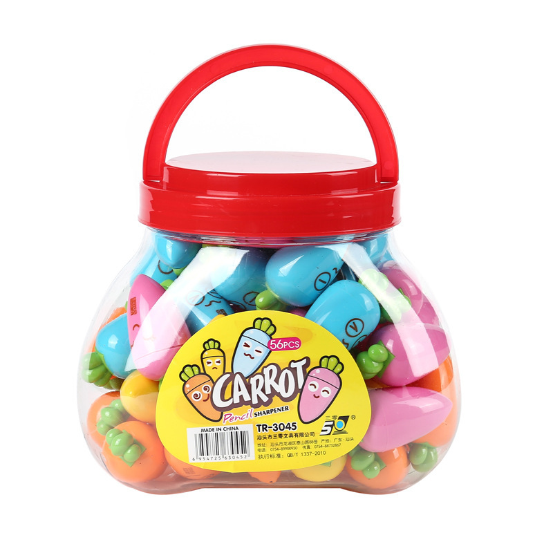 Papelería creativa estudiante dibujos animados lindo rábano sacapuntas pequeño regalo de los niños