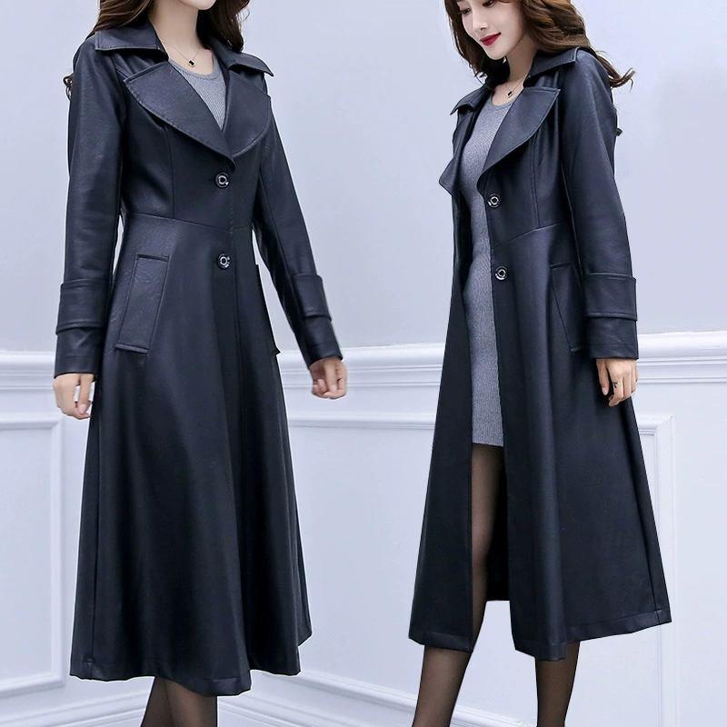 Autumn trench coat, 2023, plus size, fitted