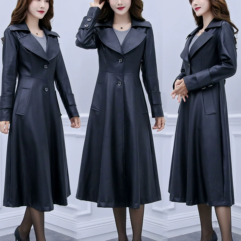 Autumn trench coat, 2023, plus size, fitted