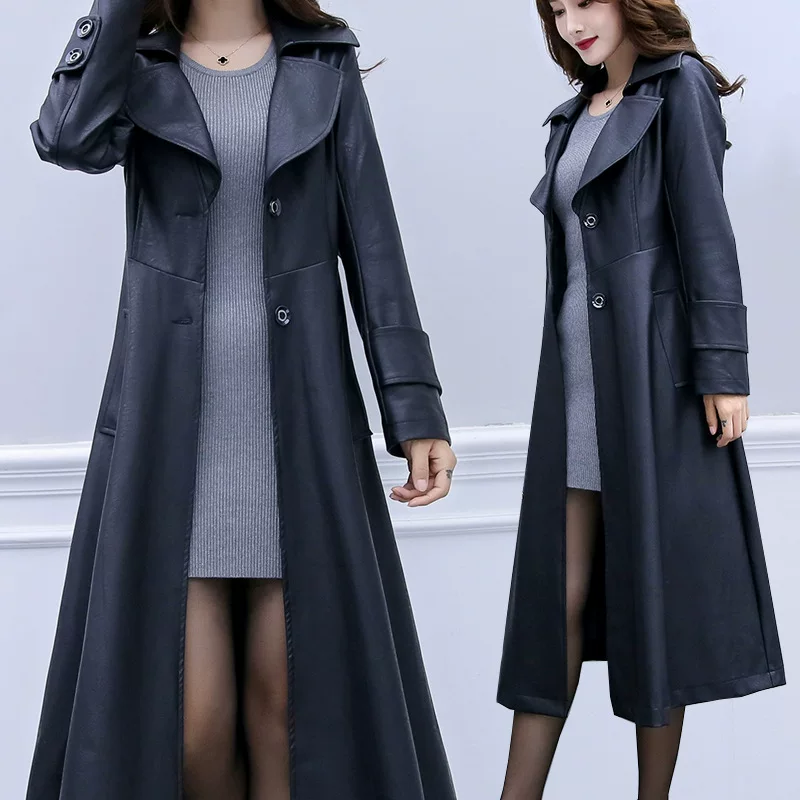 Autumn trench coat, 2023, plus size, fitted