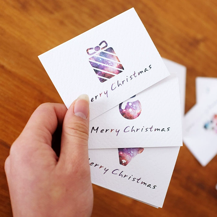 Starry Sky Series Colorful MINI Creative Folding Christmas Card Wishes Little Card Wish Card
