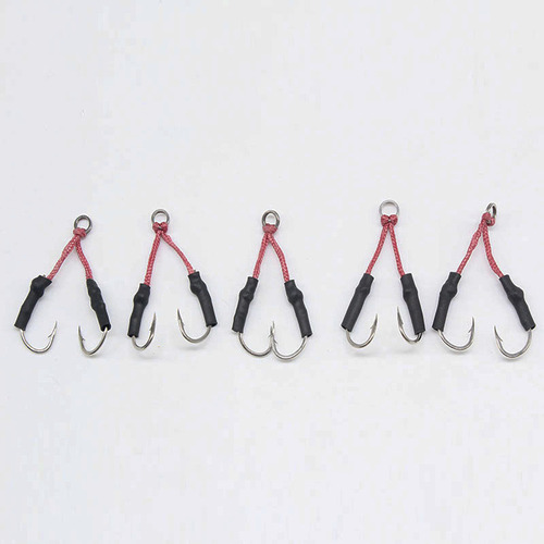 Iron plate hook, iron plate hook, villain hook, tied line, powerful horse fish hook, boat fishing lure, sea fishing for hairtail, iron plate double hook