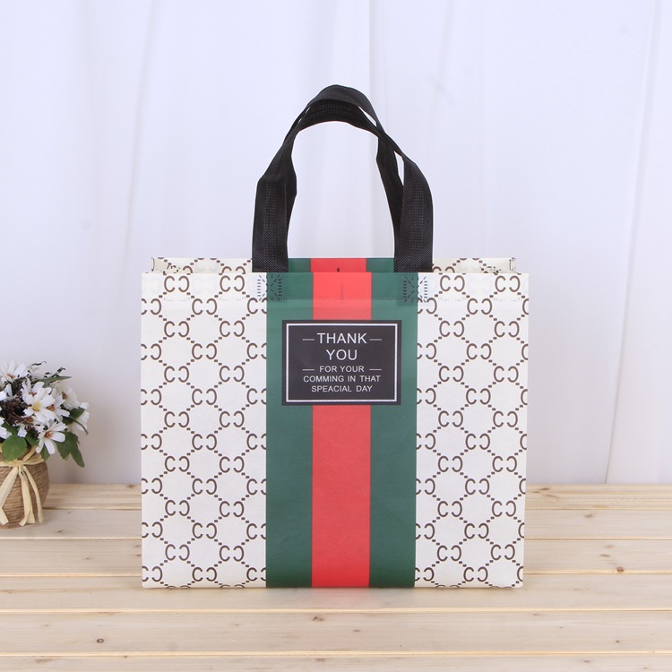 批发无纺布袋手提袋印刷logo彩色覆膜环保袋购物宣传折叠袋