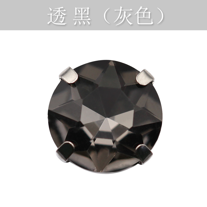 Diamante de gema de cuatro esquinas, diamante de garra de cristal, grueso con soporte inferior, diamante de imitación cosido a mano, vestido de cena, accesorios de decoración, diamante de garra