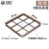 9 brown heightened baskets