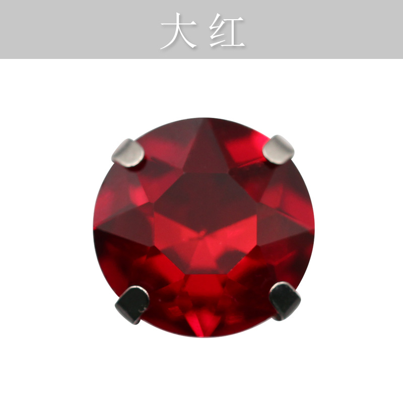 Diamante de gema de cuatro esquinas, diamante de garra de cristal, grueso con soporte inferior, diamante de imitación cosido a mano, vestido de cena, accesorios de decoración, diamante de garra