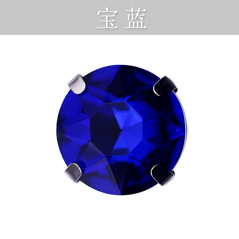 Diamante de gema de cuatro esquinas, diamante de garra de cristal, grueso con soporte inferior, diamante de imitación cosido a mano, vestido de cena, accesorios de decoración, diamante de garra