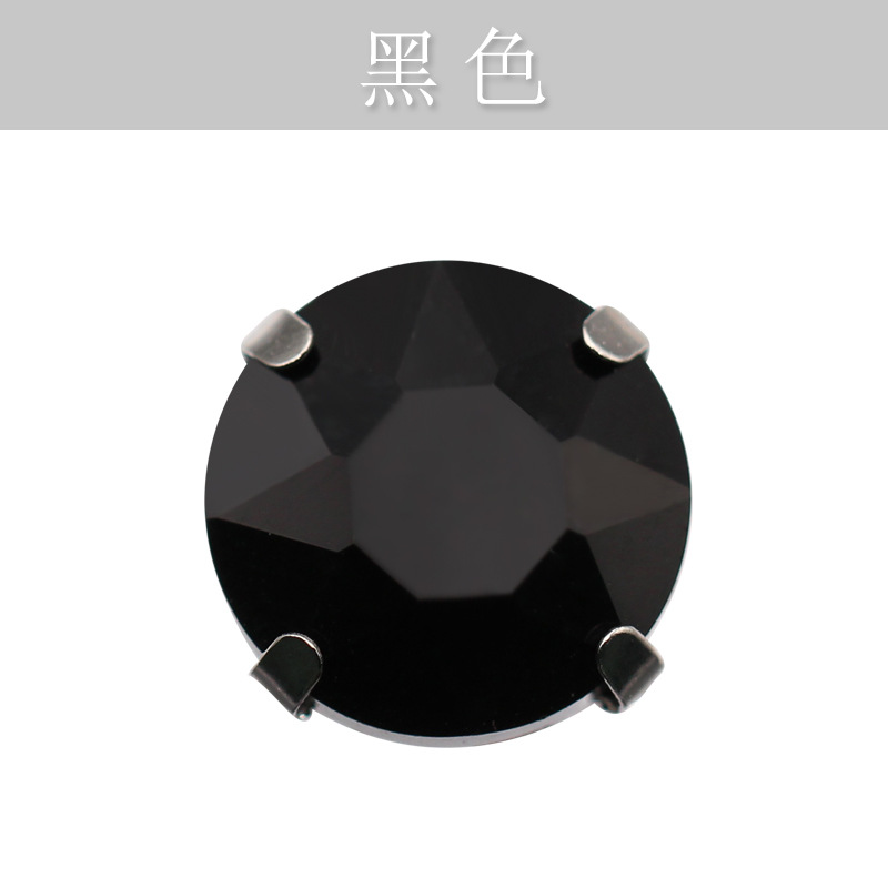 Diamante de gema de cuatro esquinas, diamante de garra de cristal, grueso con soporte inferior, diamante de imitación cosido a mano, vestido de cena, accesorios de decoración, diamante de garra