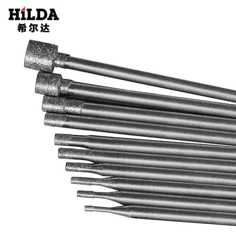 Directo de fábrica Hilda ojo aguja de succión cóncava aguja de diamante cabeza de molienda grano aguja de succión de ágata de jade aguja de tallado aguja