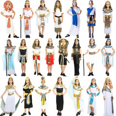 Halloween children's boy heroic Egyptian little warrior costume small Pharaoh prince cosplay costume party dress