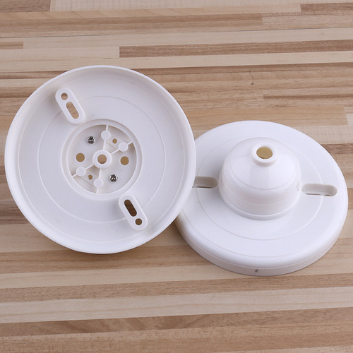 Round plastic hanging box 12cm bakelite high temperature resistant flat lamp base bottom box chandelier conversion box electrical engineering accessories