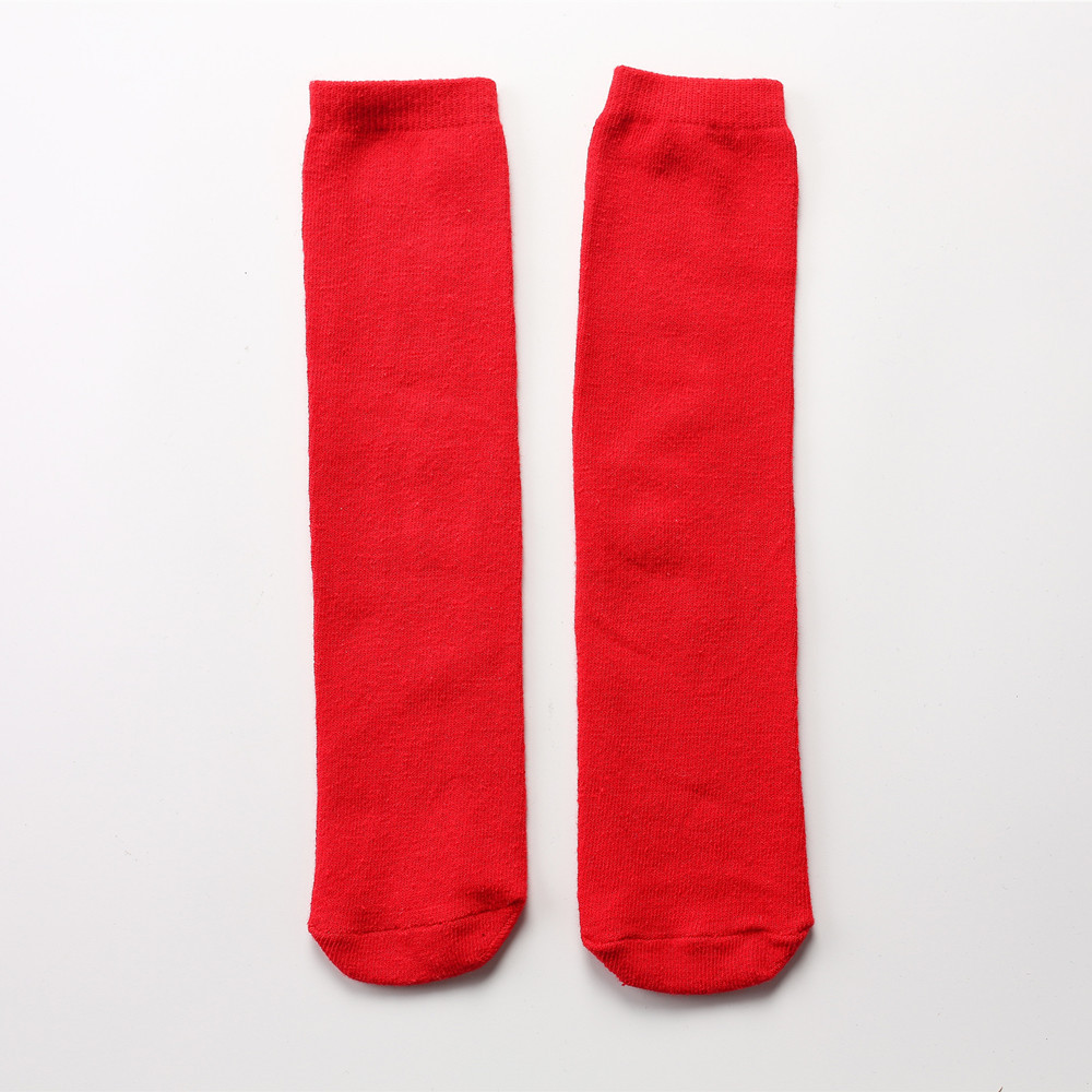 Calcetines de la pila de las mujeres calcetines del padre-hijo del estilo de muy buen gusto brillante del mediados de-becerro del color sólido calcetines del algodón de la moda del todo-fósforo del estilo japonés para los adultos y los niños