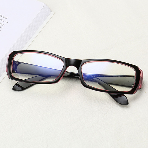 Anti-blue light retro flat mirror computer glasses for versatile use, suitable for traveling and street stalls, plain style, gift.