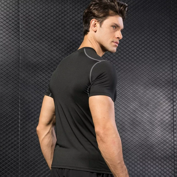 (Cross-border trading), sports quick dry base basketball T-shirt for gym, compression underwear for training, tight, with short sleeve, for running