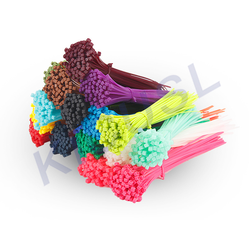 厂家直销现货供应量大从优彩色尼龙扎带捆扎带型号齐全塑料扎带