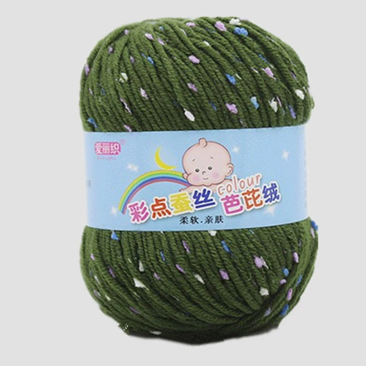 Шерстяно-волокнистая пряжа (Lixian Kaijin) 50 г, мягкая бархатистая текстура, пестрый разноцветный