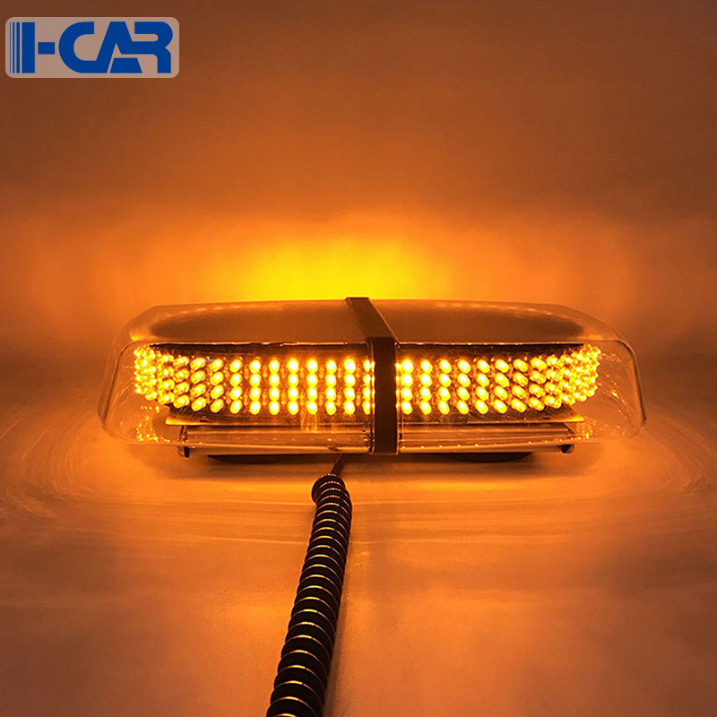 Luz estroboscópica LED ámbar para techo de coche mini barra corta de advertencia rotatoria 240LED
