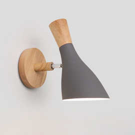 北欧创意马卡龙LED壁灯现代简约客厅过道壁灯书房卧室床头壁灯具
