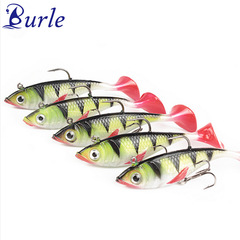 Soft Plastic Fake Bait Lure 11cm 19.4g Lead Weight Fishing Soft Plastics Single Hook T-tail Soft Body Bait Wholesale