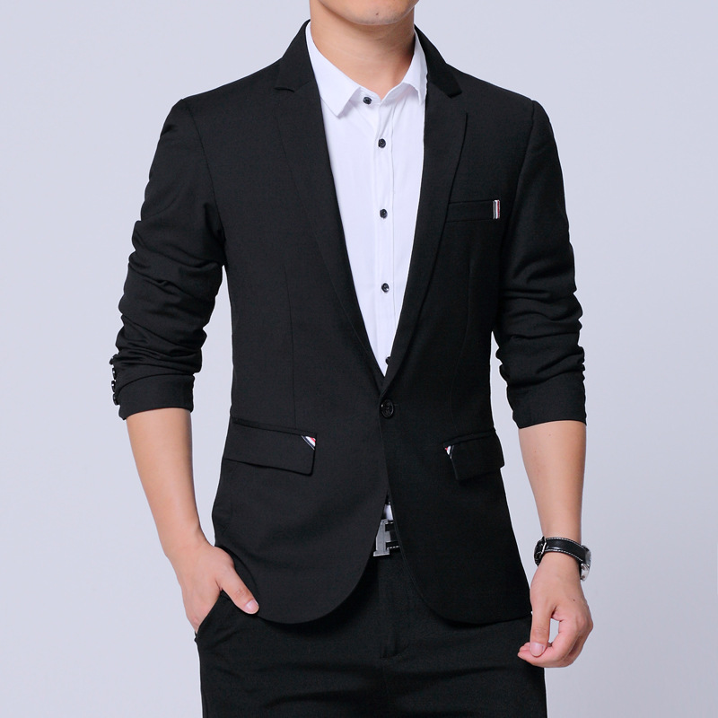 Traje Casual para Hombre, Nuevo Modelo Primavera-Otoño 2023, Estilo Coreano, Corte Entallado, Traje de Negocios para Hombre