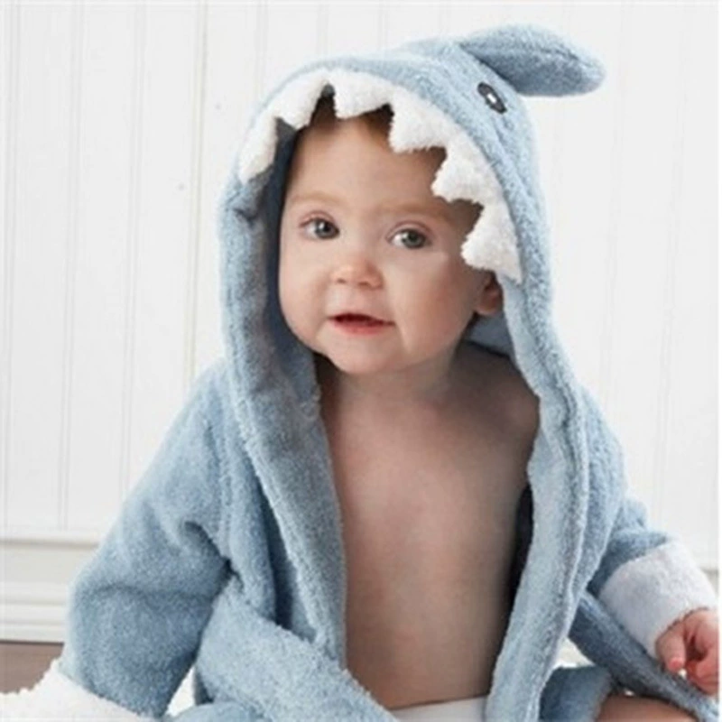 Cotton towel, children's bathrobe, cartoon hoody, European style, print