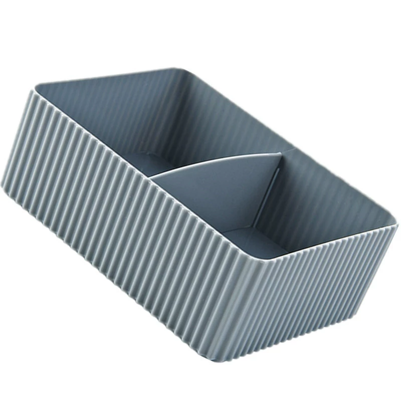 Rectangular Plastic Partition Storage Box, PP, Divided Organizer — Large 20×13×6.5 cm & Medium 16×11.5×5.5 cm