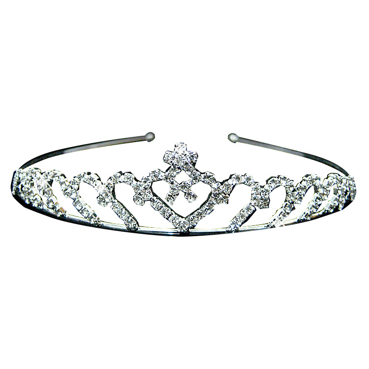 Comercio exterior transfronterizo, novia infantil, cobre, bolsa de cuatro garras, corona de diamantes, diadema, diamantes de imitación simples, actuación de cumpleaños, tocado, corona pequeña