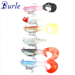 Spinning Tail Lead Fish Lure Soft Bait 9.5cm/14g Six Colors Fishing Tackle E-commerce Supply