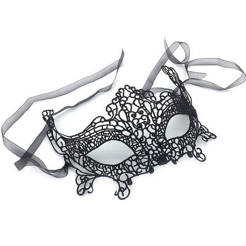 Prom mask half face Halloween props for children black princess stereotyped sexy lace eye mask for female adults