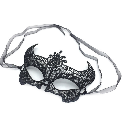Prom mask half face Halloween props for children black princess stereotyped sexy lace eye mask for female adults