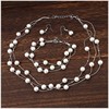 Cute elegant necklace and earrings from pearl, bracelet, set, European style, 3 piece set