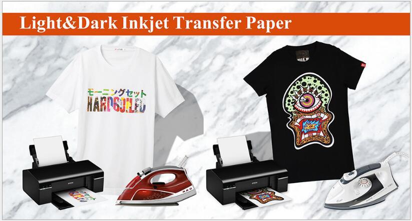 Papel de transferencia térmica oscuro Papel de transferencia térmica de color oscuro Papel de transferencia de Camiseta de algodón puro
