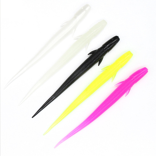 Loach 10 cm 3g Luya bait soft bait fake bait sharp tail bait luminous soft worm multi-color Texas fishing rig wholesale