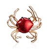 European and American new fashion creative crab painting oil animal brooch personality marine biological chest jewelry manufacturers direct sales