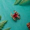 European and American new fashion creative crab painting oil animal brooch personality marine biological chest jewelry manufacturers direct sales