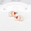 Fashionable cartoon accessory, cute universal earrings for elderly, European style