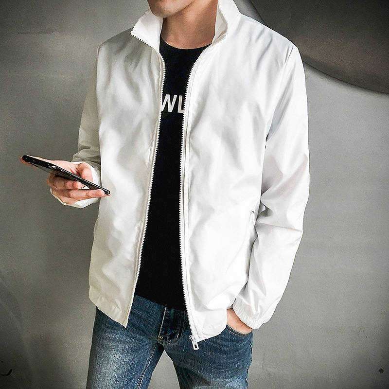 Fábrica al por mayor primavera y otoño nuevo abrigo pareja padre-hijo al aire libre rompevientos hombres más tamaño chaqueta de color sólido logotipo personalizado