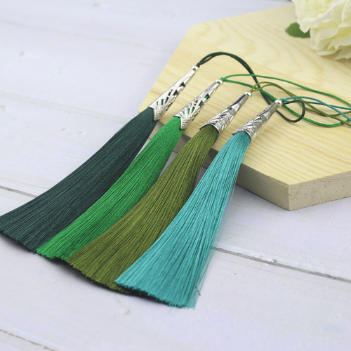 New cone-shaped hat ice silk tassel tassel earrings headgear home textile etc. special high-quality tassel wholesale