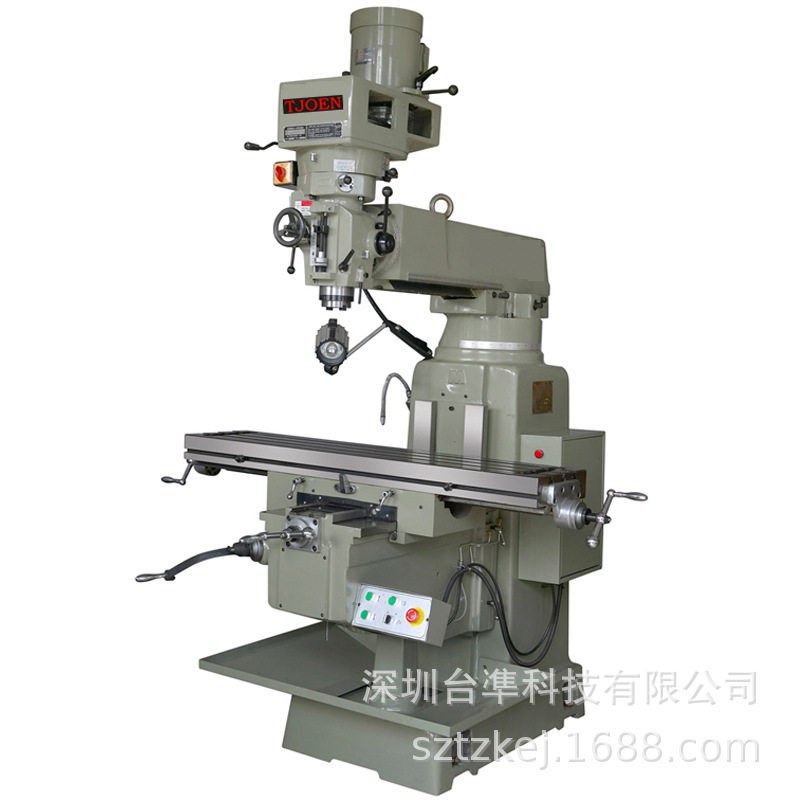 台湾台凖炮塔铣床 5号高精密万能摇臂数显重型铣床