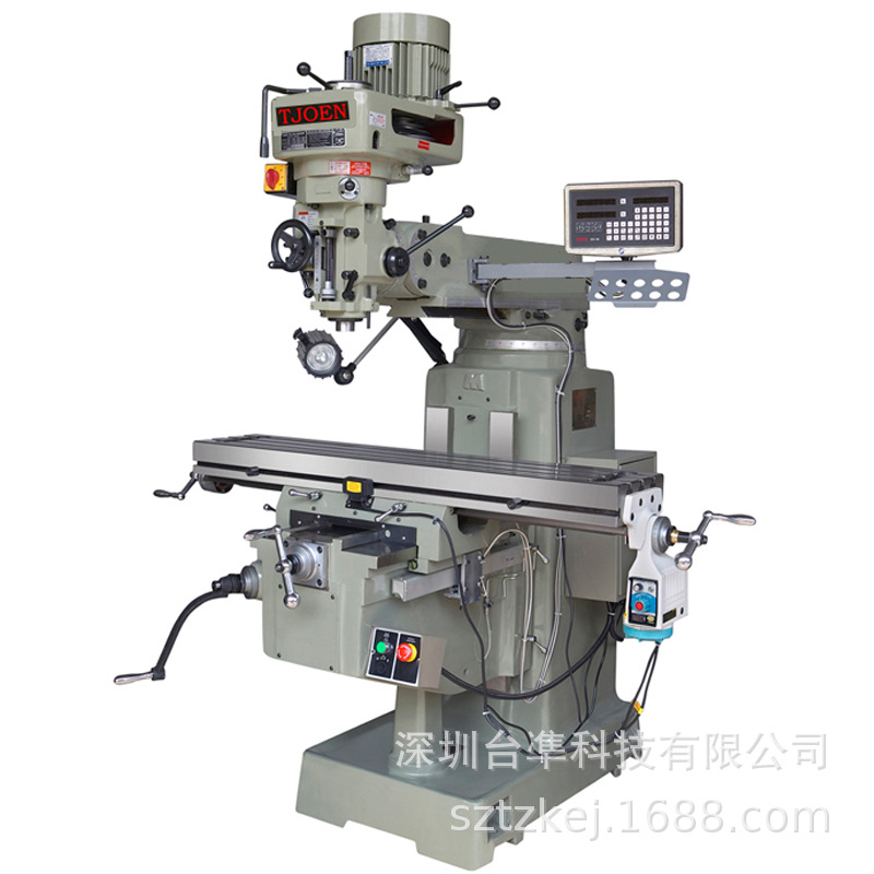 台湾4号立式炮塔铣床 快捷新虎将台凖铣床万能摇臂数显