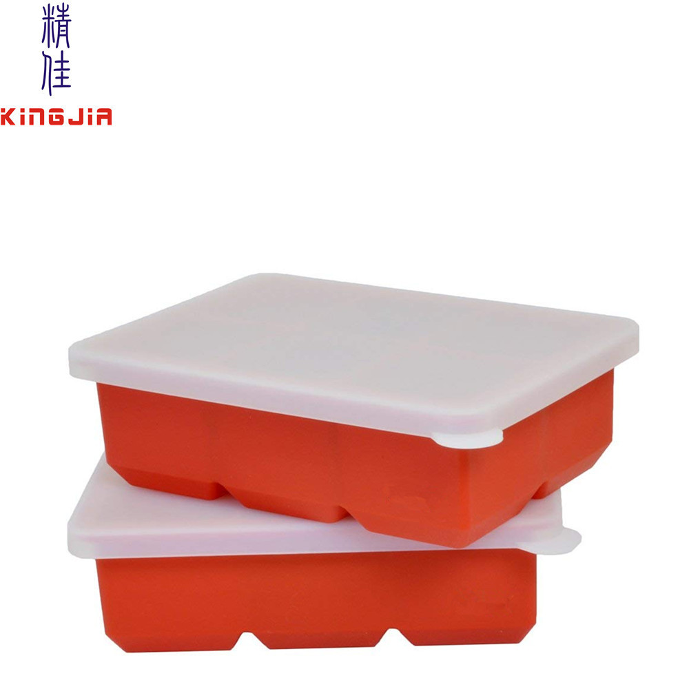 硅胶6格冰格方形带盖  带盖硅胶6格冰格 方形 硅胶冰格冰盒 带盖